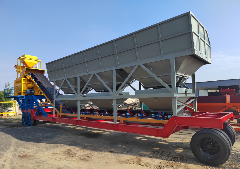 Mobile concrete mixing plant8