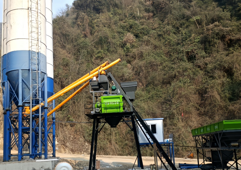 HZS75 concrete batching plant6jpg