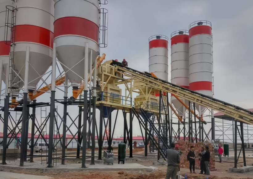 HZS90 concrete batching plant6