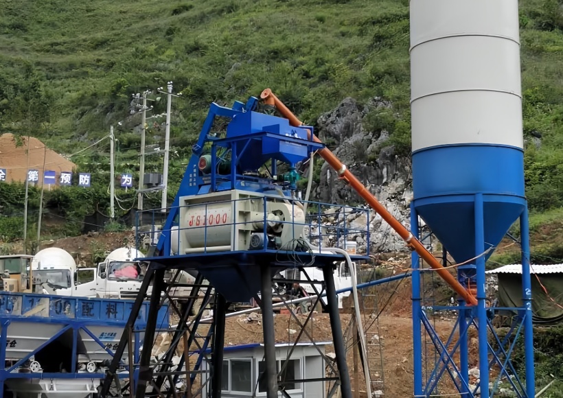 HZS50 concrete batching plant