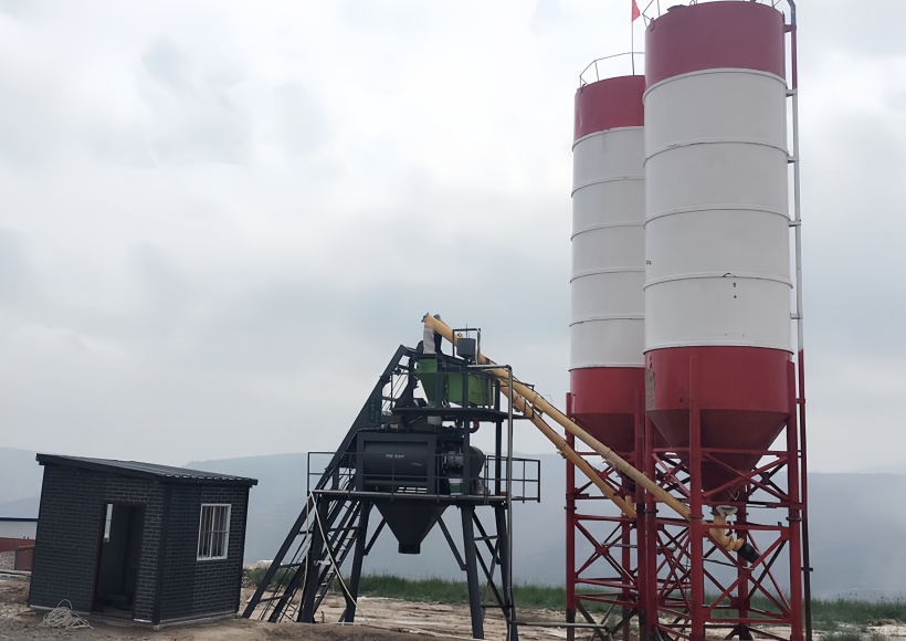 HZS75 concrete batching plant3