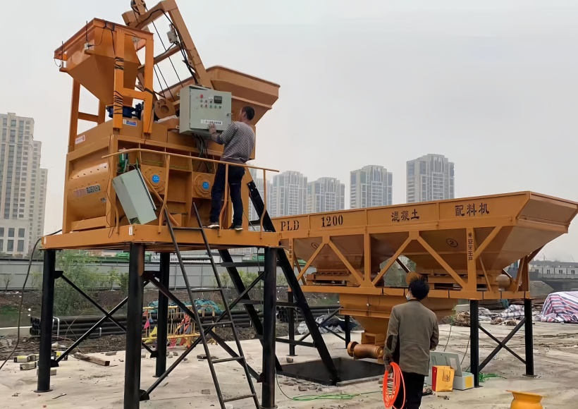 Twin Shaft Concrete Mixer-1