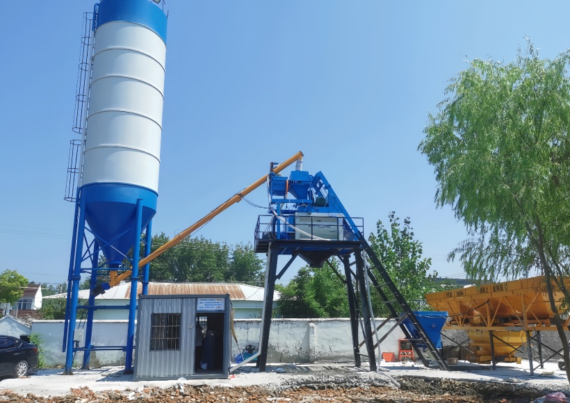 HZS50 concrete batching plant5