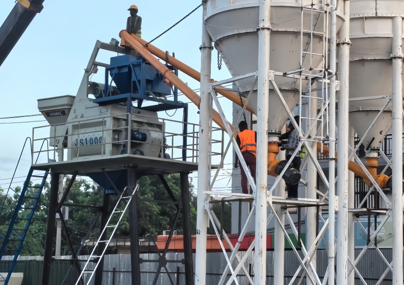 HZS50 concrete batching plant