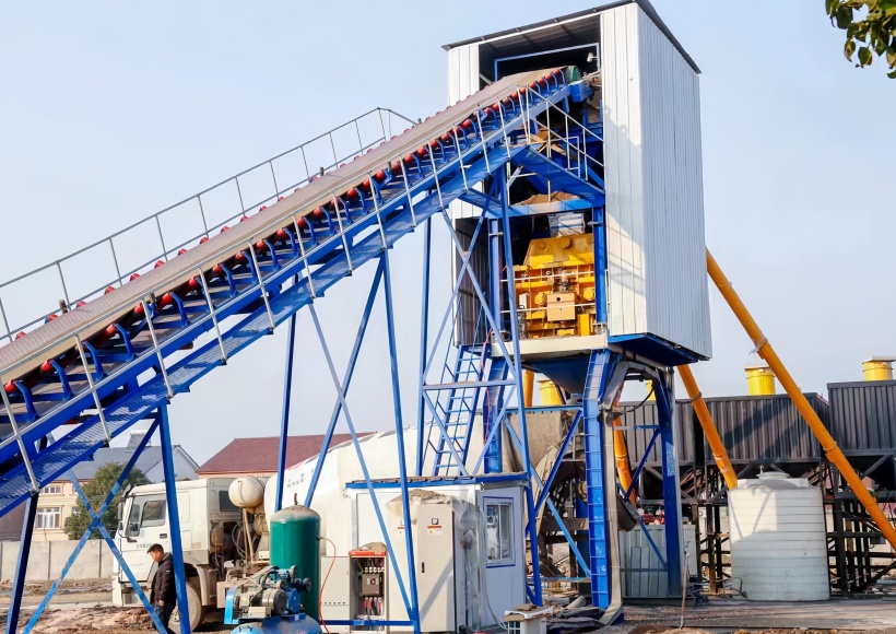HZS60 concrete batching plant