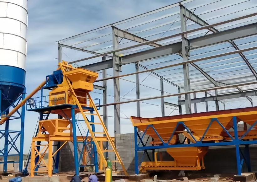 HZS75 concrete batching plant