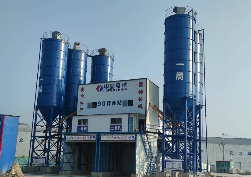 HZS90 concrete batching plant10