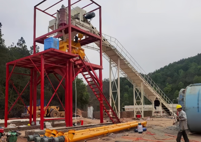 HZS90 concrete batching plant 03