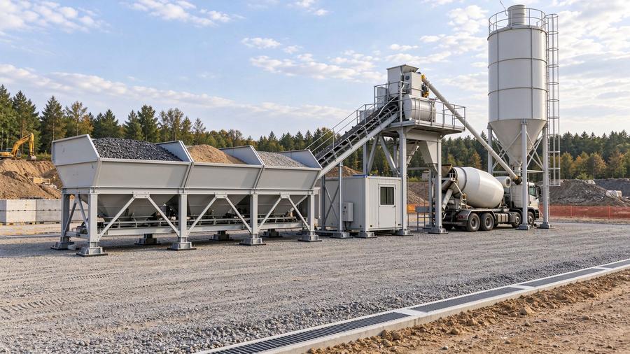 no-foundation concrete mixing plant: foundation-free batching system from Tongxin Machinery
